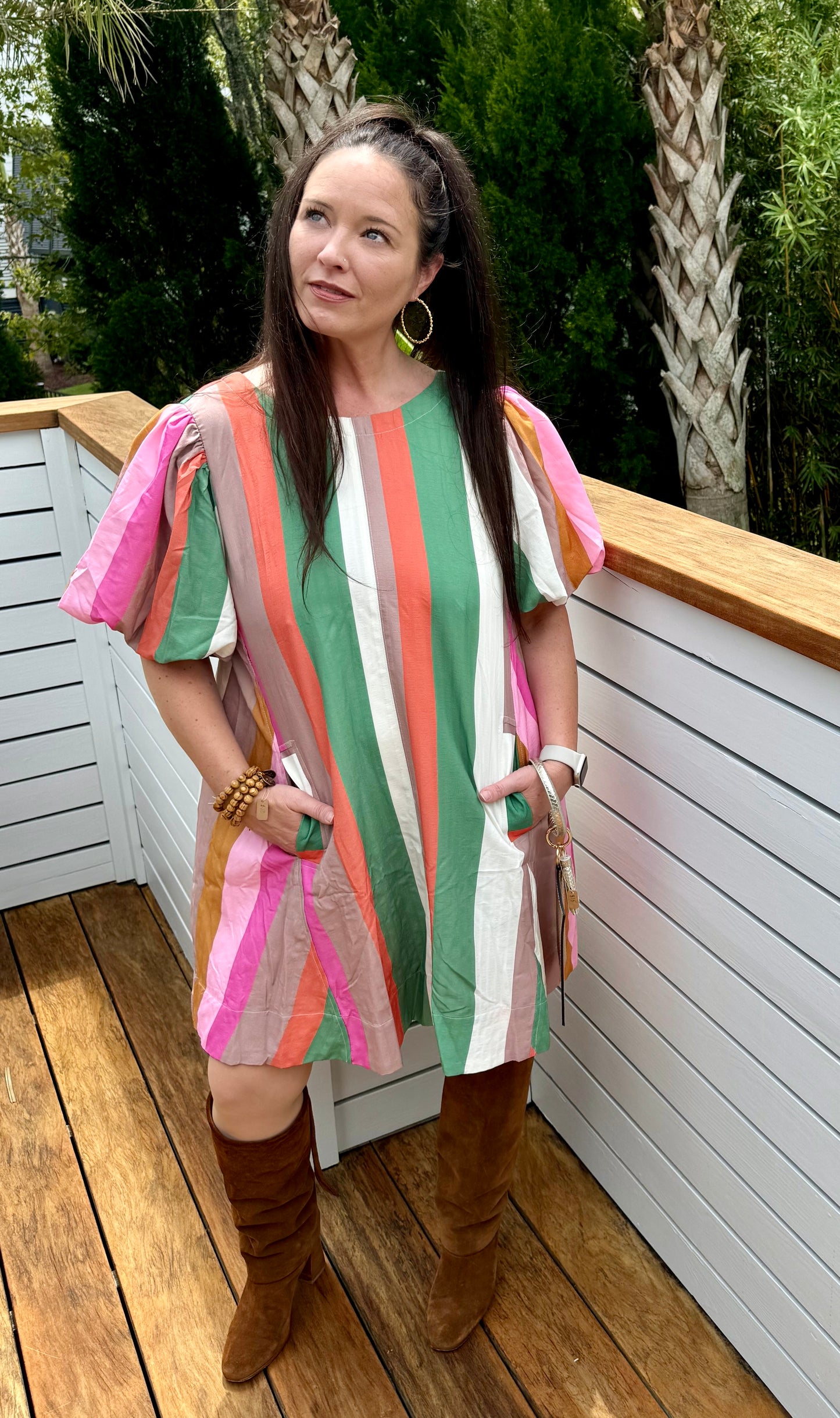 Multicolor Striped Dress