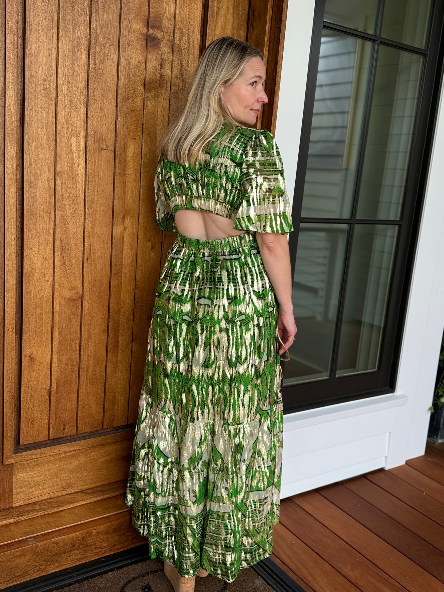 Lush Green Cutout Maxi Dress