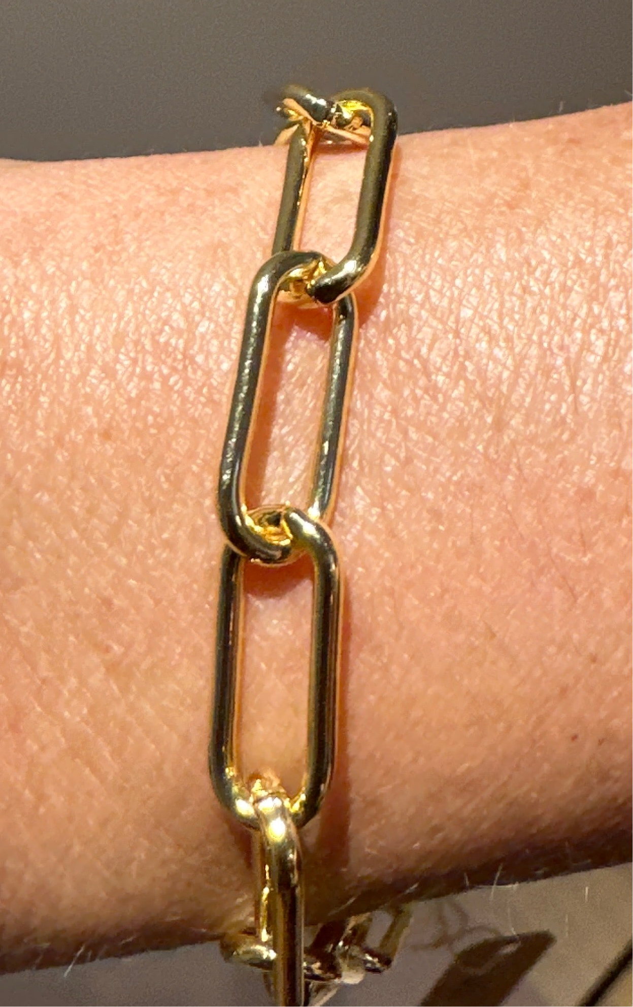 Gold link bracelet