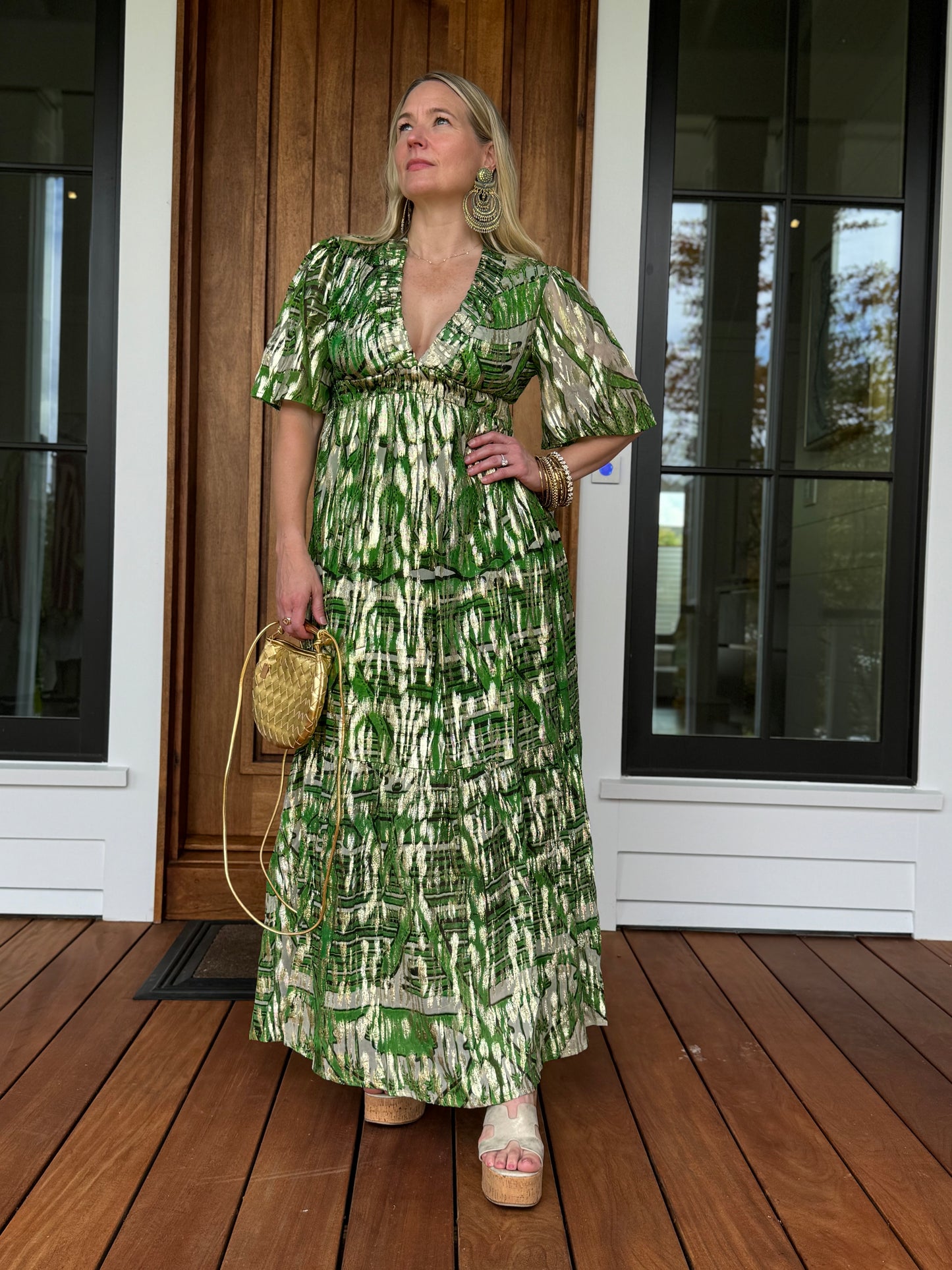 Lush Green Cutout Maxi Dress