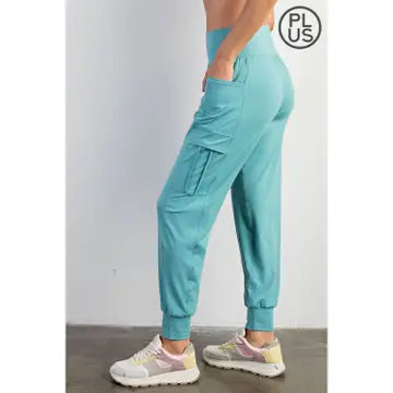 Teal Jogger with Side Pockets